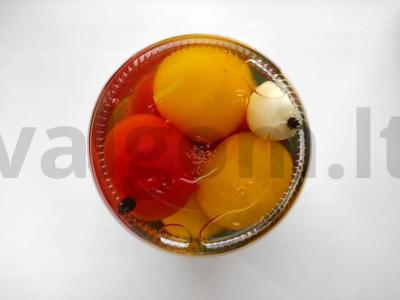 Kokteiliniai pomidorai su petražolėmis sūryme Žingsnis 3