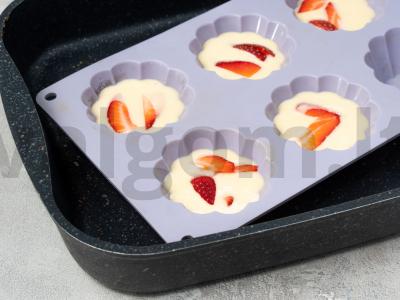 Ryžių miltų keksiukai su braškėmis Žingsnis 2