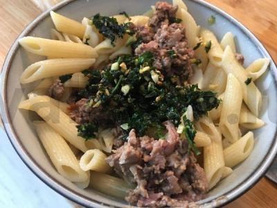 Vištienos kepenėlės su žaliuoju aštriu padažu pagrindine nuotrauka