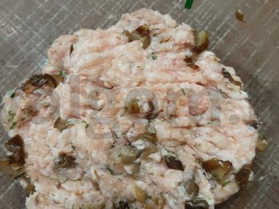 Chebureks su vištiena ir grybais užkandžiui Žingsnis 3