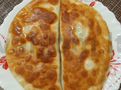 Chebureks su vištiena ir grybais užkandžiui Žingsnis 5