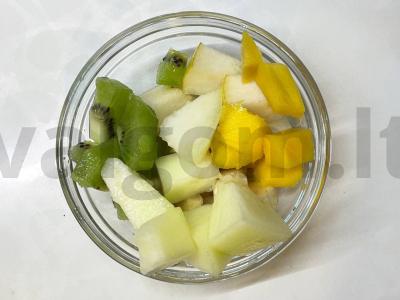 Vaisių salotos su jogurtu ir želė Žingsnis 4