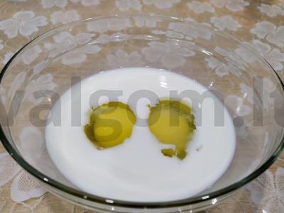 Omletas su bulvėmis ir žolelėmis Žingsnis 3