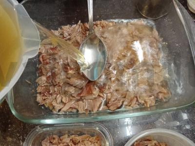 Kalakutienos kaklelio ruošinys Žingsnis 8