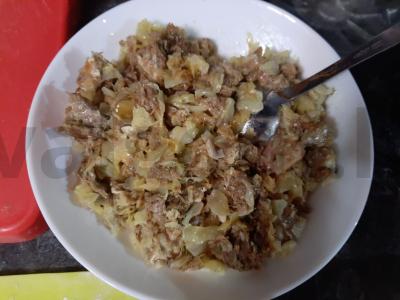 Kopūstų paplotėliai su mėsa Žingsnis 3