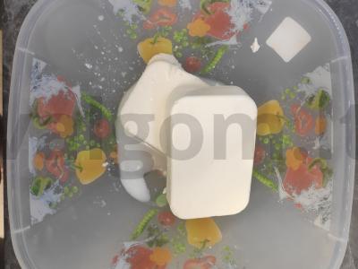 Sūrio pyragas be miltų su rikota avietėmis Žingsnis 4