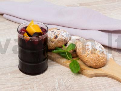 Spanguolių ir mėlynių kompotas pagrindine nuotrauka