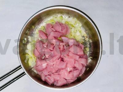 Virti vermišeliai su kalakutiena Žingsnis 3