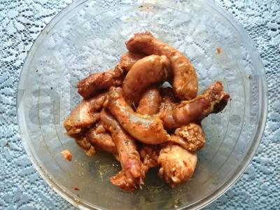 Aštrūs vištienos kokteiliai sojų padaže Žingsnis 1