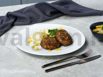 Maltos mėsos kotletai su kukurūzais ir herkules pagrindine nuotrauka