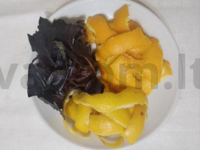 Citrusinių vaisių likeris su bazilikais Žingsnis 1