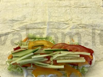 Vegetariška šavarma Žingsnis 7