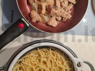 Makaronai su vištiena grietinėlėje Žingsnis 2