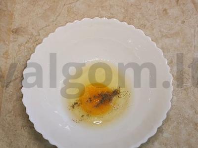 Kumpio lavašas ant kiaušinio Žingsnis 1