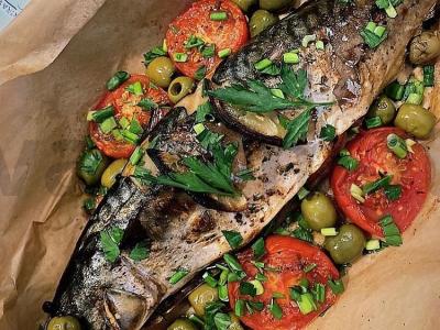 Itališkai kepta skumbrė pagrindine nuotrauka