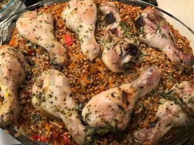 Grikiai su vištienos kojomis orkaitėje Žingsnis 7