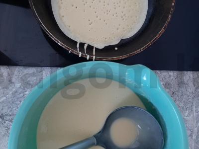 Ploni blyneliai ant rūgštaus pieno Žingsnis 7