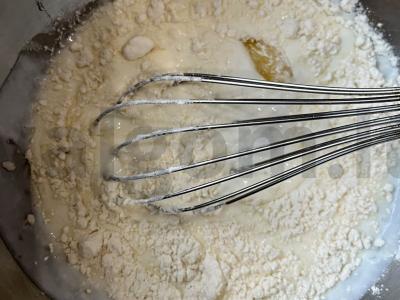 Kiaušinių ir svogūnų paplotėliai per 15 minučių Žingsnis 2