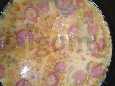 Omletas su dešra ir sūriu "Mažieji džiaugsmai" Žingsnis 5