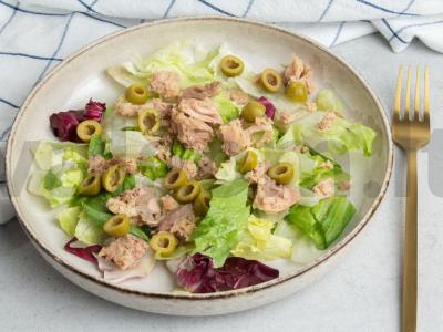 Žuvies salotos iš rausvosios lašišos su alyvuogėmis Žingsnis 3