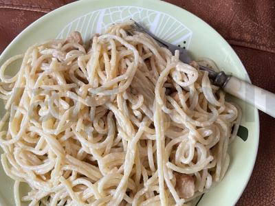 Carbonara su vištiena pagrindine nuotrauka