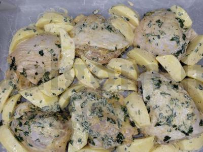 Kepta vištiena su bulvėmis Žingsnis 3