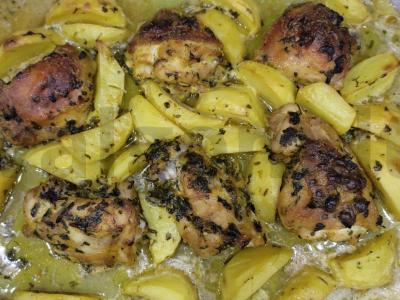 Kepta vištiena su bulvėmis Žingsnis 4