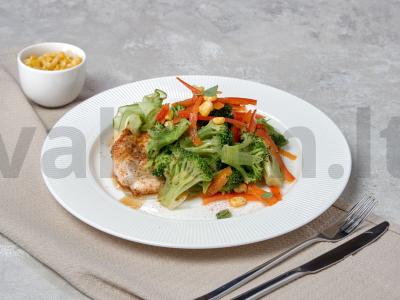 Kukurūzų, brokolių ir saldžiųjų paprikų troškinimas pagrindine nuotrauka