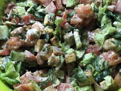 Veganiškos salotos su "vištiena". Žingsnis 7