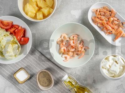 Graikiškos salotos su ananasais Žingsnis 2