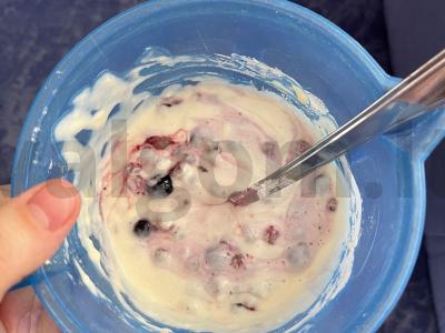 Vaniliniai serbentų blyneliai Žingsnis 4