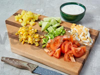 Greitos kukurūzų salotos Žingsnis 1