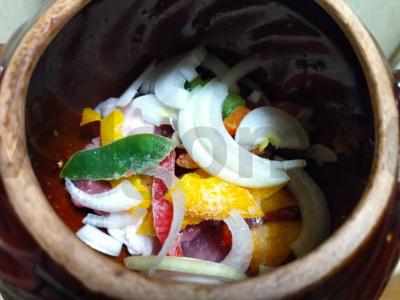 Kepinys su bulvėmis ir grybais puoduose Žingsnis 3