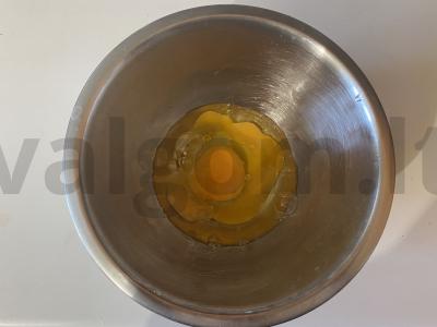 Pūkuoti mini blyneliai kaip močiutės. Žingsnis 1