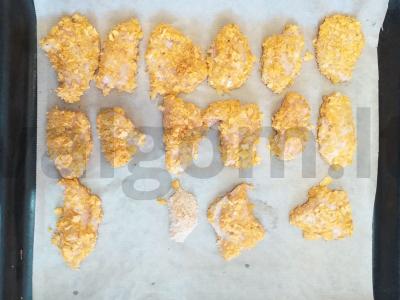 Nuggets su puriu traškučių apkepu Žingsnis 4