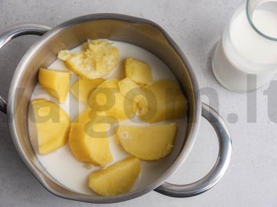 Bulvių košė su keptais šparagais Žingsnis 2