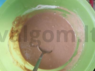 Šokoladinis pyragas keptuvėje Žingsnis 2