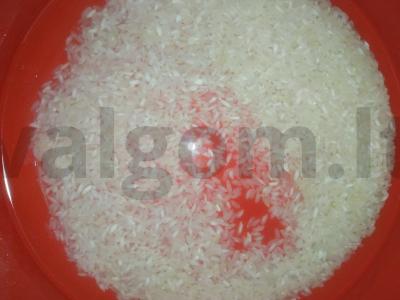 Sultingi mėsos kukuliai su ryžiais ir kiauliena Žingsnis 1