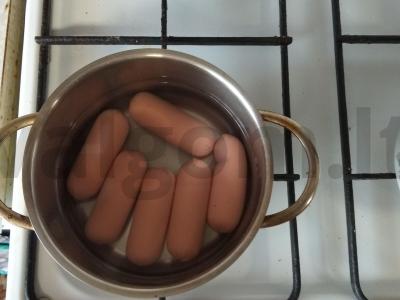 Makaronai su dešrelėmis Žingsnis 3
