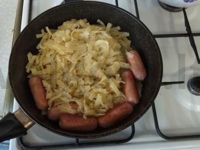 Makaronai su dešrelėmis Žingsnis 11