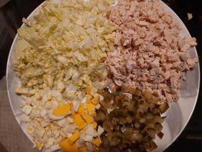 Salotos "Slimness" su vištienos krūtinėle Žingsnis 2