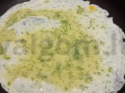 Omletas su nori "A la rolls" Žingsnis 5