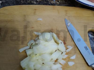 Troškinti kopūstai įdarui ir garnyrui Žingsnis 3