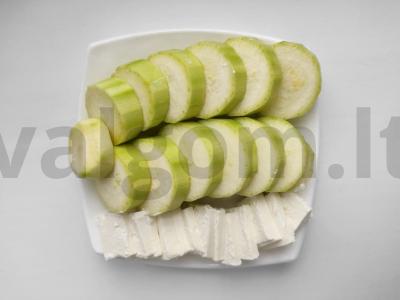 Kepta lašiša su cukinijomis Žingsnis 1