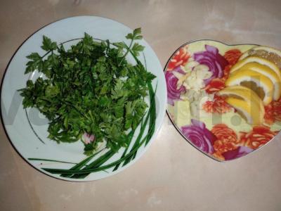 Išskirtinės krevetės su žolelėmis ir citrina Žingsnis 1