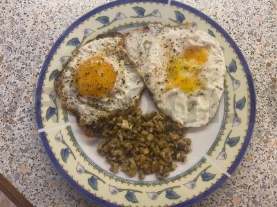 Angliški pusryčiai su kiaušiniene ir grybais Žingsnis 7