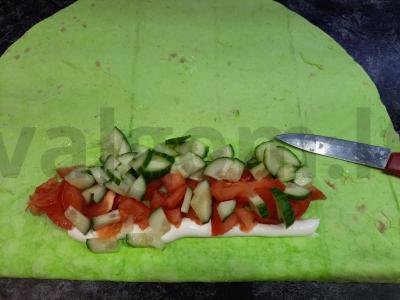 Daržovių šavarma "Žalioji" Žingsnis 2
