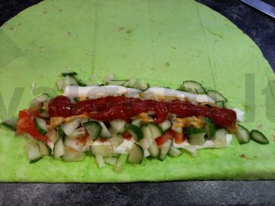 Daržovių šavarma "Žalioji" Žingsnis 4