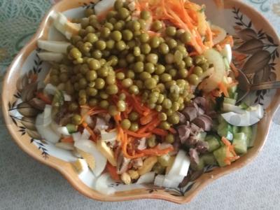 Salotos "Heartbreaker" su vištienos širdelėmis Žingsnis 8