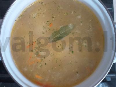 Lengva sriuba su mėsos kukuliais ir ryžiais Žingsnis 6